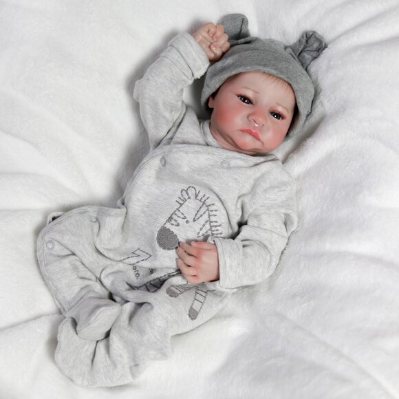 Realistic Reborn Baby Dolls Full Body Vinyl Silicone Newborn Doll Boy Bath Gift - Picture 6 of 7